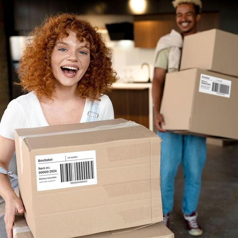 4" x 6" Direct Thermal Label, 1800 Labels/4 Rolls (450 Labels per Roll), Self-Adhesive, Compatible with Zebra, MUNBYN, Rollo & More in Kuwait