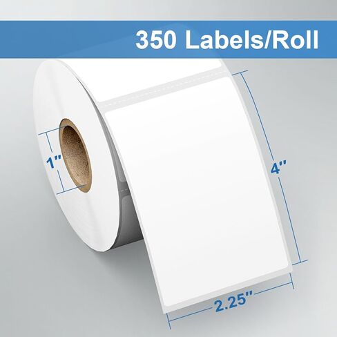4" x 6" Direct Thermal Label, 1800 Labels/4 Rolls (450 Labels per Roll), Self-Adhesive, Compatible with Zebra, MUNBYN, Rollo & More in Kuwait