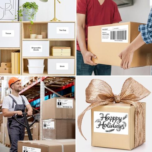 4" x 6" Direct Thermal Label, 1800 Labels/4 Rolls (450 Labels per Roll), Self-Adhesive, Compatible with Zebra, MUNBYN, Rollo & More in Kuwait