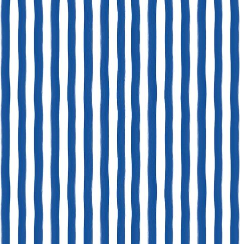 RUSPEPA Navy Blue Striped Wrapping Paper Roll, Mini Roll, Watercolor Brushstroke Stripe Design Gift Wrap Paper for Birthday, Holiday, Father's Day and Graduation, 17 Inches x 16.4 Feet in Kuwait