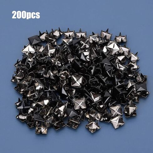 200pcs 9mm هرم ترصيع الظفر مسامير باسكات الشرير ل Diy Leathercraft حزام حزام حقيبة أحذية المجوهر in Kuwait