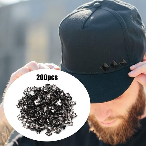 200pcs 9mm هرم ترصيع الظفر مسامير باسكات الشرير ل Diy Leathercraft حزام حزام حقيبة أحذية المجوهر in Kuwait