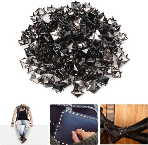 200pcs 9mm هرم ترصيع الظفر مسامير باسكات الشرير ل Diy Leathercraft حزام حزام حقيبة أحذية المجوهر in Kuwait
