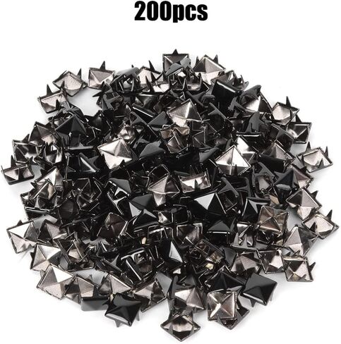 200pcs 9mm هرم ترصيع الظفر مسامير باسكات الشرير ل Diy Leathercraft حزام حزام حقيبة أحذية المجوهر in Kuwait