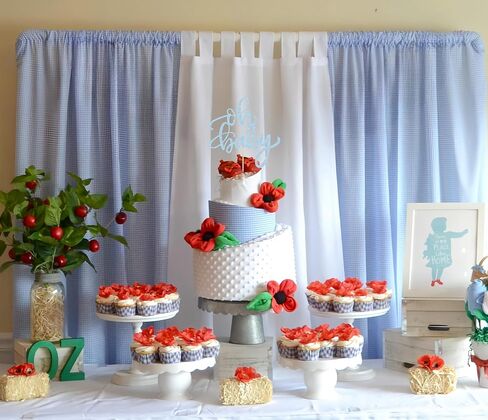 Oh Baby Cake Topper - Light Blue Glitter, Boys or Girls, Baby Shower Cake Decorating Supplies, Toppers for Baby Showers, Gender Reveal Parties, Perfect for Birthdays in Kuwait
