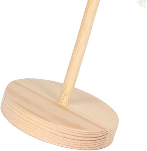 تيسستنج دمية شعر مستعار ، قمر أبيض 1/6 BJD DOLL الباروكات مصطنعة عالية درجة الحرارة حرير الشعر طويلة مجعد الدمية لمدة 1/6 15.5‑17 سم دمية رأس (بدون حامل) in Kuwait