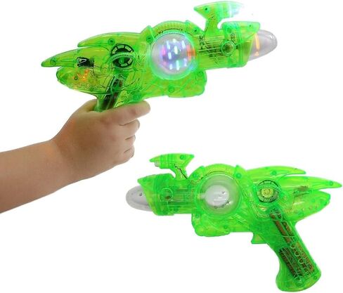 Glaxy Galaxy Space UV Glow Super Super Space Space Blaster Flash Gun (1 Pack) (11 ") Blacky Blackly Fanctive Glow في Blaster Space Blaster. مع المؤثرات الصوتية (1 ، Blaster Red) in Kuwait