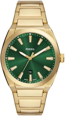 Fossil Men's Everett Three-Hand Date Brown Leather Watch and Bracelet Set in Kuwait