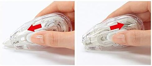 PLUS Whiper Slide Magic Refillable Type Correction Tape White Out Pen Best Width 5mm/6mm x 10m (WH-015/016/015BC), Value Set or Box of 10 Refills (White (42-082)) in Saudi Arabia