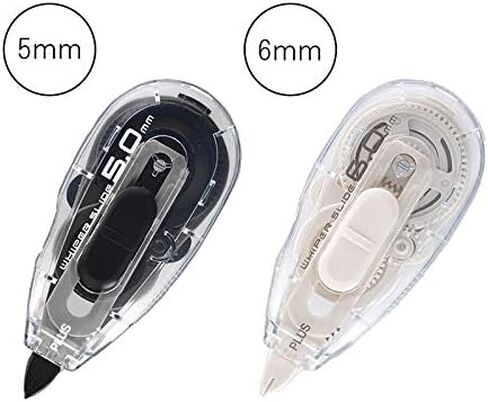 PLUS Whiper Slide Magic Refillable Type Correction Tape White Out Pen Best Width 5mm/6mm x 10m (WH-015/016/015BC), Value Set or Box of 10 Refills (White (42-082)) in Saudi Arabia