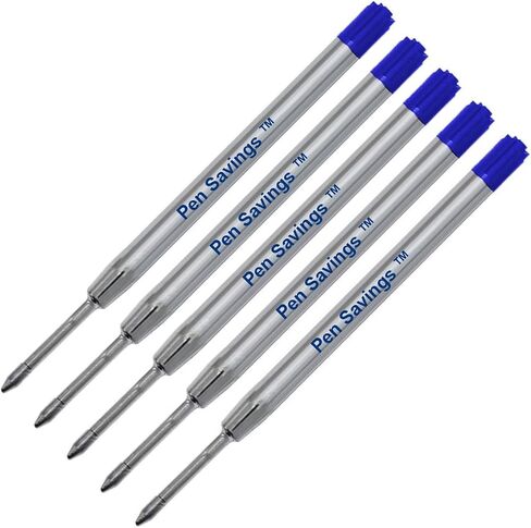 5 Pack, Pen Savings Ballpoint Pen Refills Compatible with Parker Ballpoint Pens, Medium Point (Bulk Packed) (Pink) in Saudi Arabia