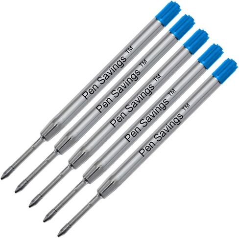 5 Pack, Pen Savings Ballpoint Pen Refills Compatible with Parker Ballpoint Pens, Medium Point (Bulk Packed) (Pink) in Saudi Arabia