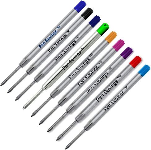 5 Pack, Pen Savings Ballpoint Pen Refills Compatible with Parker Ballpoint Pens, Medium Point (Bulk Packed) (Pink) in Saudi Arabia