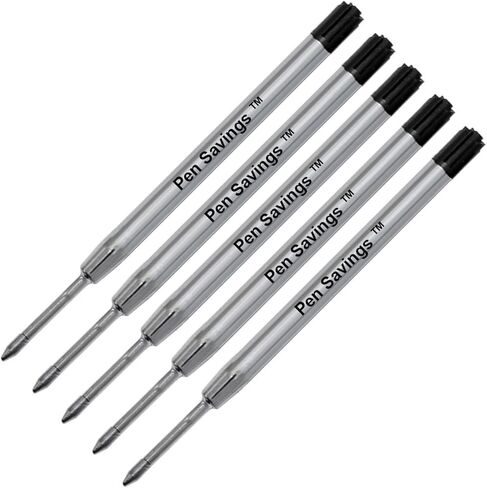 5 Pack, Pen Savings Ballpoint Pen Refills Compatible with Parker Ballpoint Pens, Medium Point (Bulk Packed) (Pink) in Kuwait