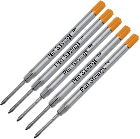 5 Pack, Pen Savings Ballpoint Pen Refills Compatible with Parker Ballpoint Pens, Medium Point (Bulk Packed) (Pink) in Saudi Arabia