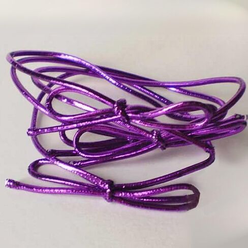 8 Inch Purple Metallic Stretch Loops (50) in Kuwait