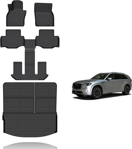 Wayhigh-All Weather Floor Mats and Cargo Liner for Mazda CX-30 2020-2024 2025 TPE Car Mats Waterproof Anti-Slip Floor Liners Accessories in Saudi Arabia
