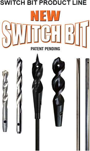 Eagle Tool US ETSHK21 Installer Drill Bit Shank Kit, Use with Interchangeable Switch Bit Heads, 1/4-Inch Diameter, 15-Inch and 21-Inch Lengths, Made in the USA in Kuwait