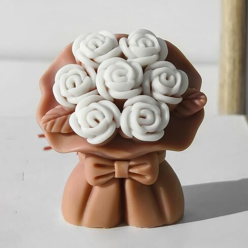 Tulip Rose Flower Candle Silicone Wave Spiral Candle Mold - Silicone Resin Casting Molds for Candle & Resin & Soap Craft Supplies in Saudi Arabia