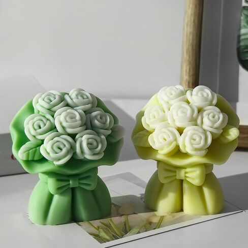 Tulip Rose Flower Candle Silicone Wave Spiral Candle Mold - Silicone Resin Casting Molds for Candle & Resin & Soap Craft Supplies in Saudi Arabia