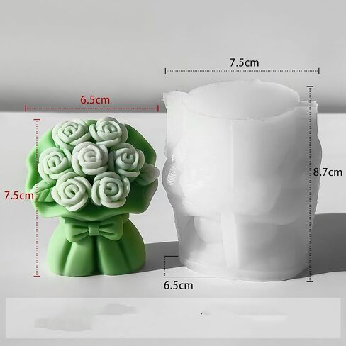 Tulip Rose Flower Candle Silicone Wave Spiral Candle Mold - Silicone Resin Casting Molds for Candle & Resin & Soap Craft Supplies in Saudi Arabia