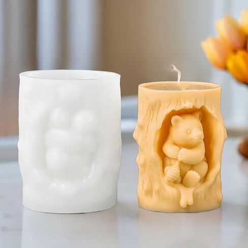 Tulip Rose Flower Candle Silicone Wave Spiral Candle Mold - Silicone Resin Casting Molds for Candle & Resin & Soap Craft Supplies in Saudi Arabia