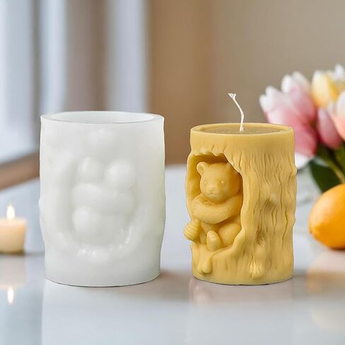 Tulip Rose Flower Candle Silicone Wave Spiral Candle Mold - Silicone Resin Casting Molds for Candle & Resin & Soap Craft Supplies in Saudi Arabia