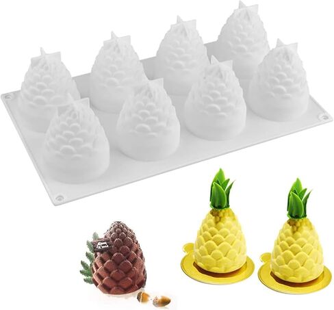 Ocpo Kitchen 3d Pinecone Silicone Mould for Baking Mousse Cake ، الحلوى الفرنسية ، الصابون ، شموع ، قالب تزيين كعكة الكريسم in Kuwait