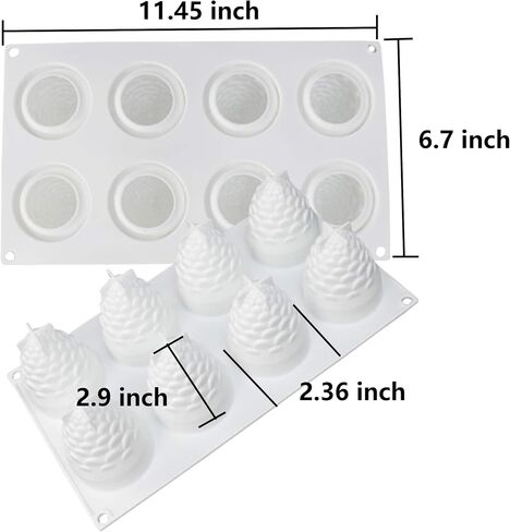 Ocpo Kitchen 3d Pinecone Silicone Mould for Baking Mousse Cake ، الحلوى الفرنسية ، الصابون ، شموع ، قالب تزيين كعكة الكريسم in Kuwait