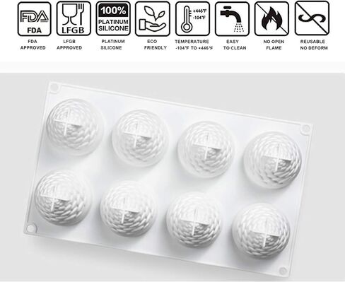 Ocpo Kitchen 3d Pinecone Silicone Mould for Baking Mousse Cake ، الحلوى الفرنسية ، الصابون ، شموع ، قالب تزيين كعكة الكريسم in Kuwait