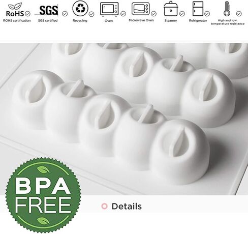 OCPO Kitchen 3D Pinecone Silicone Mold for Baking Mousse Cake, French Dessert, Soap, Candles, Christmas Cake Decorating Mold, Pinecone Shape (8-Cavity) in Kuwait