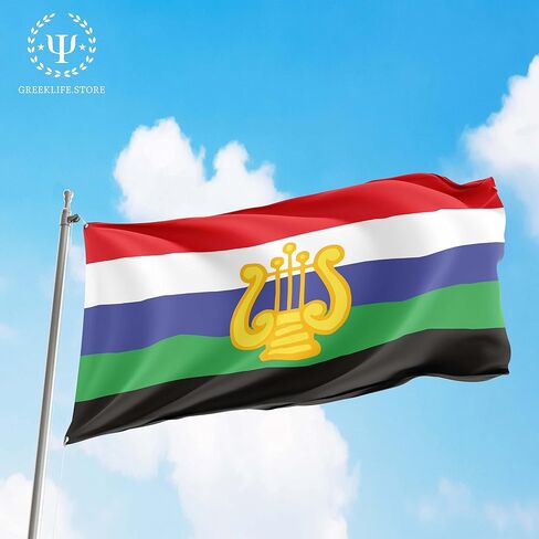Tau Beta Sigma Sorority Greek Life Licensed Flag 3x5 Feet Flag Banner Wall Decor Outdoor Indoor Decoration Brass Grommets Double Stitch (Tau Beta Sigma # 4) in Saudi Arabia