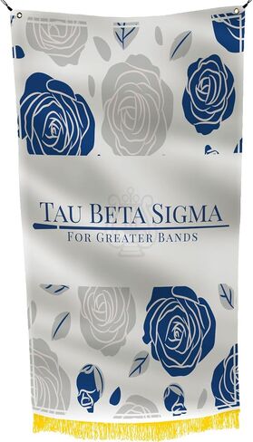 Tau Beta Sigma Sorority Greek Life Licensed Flag 3x5 Feet Flag Banner Wall Decor Outdoor Indoor Decoration Brass Grommets Double Stitch (Tau Beta Sigma # 4) in Saudi Arabia