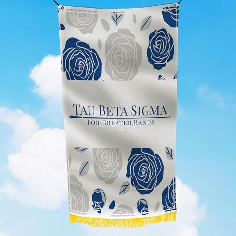 Tau Beta Sigma Sorority Greek Life Licensed Flag 3x5 Feet Flag Banner Wall Decor Outdoor Indoor Decoration Brass Grommets Double Stitch (Tau Beta Sigma # 4) in Saudi Arabia