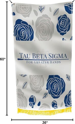 Tau Beta Sigma Sorority Greek Life Licensed Flag 3x5 Feet Flag Banner Wall Decor Outdoor Indoor Decoration Brass Grommets Double Stitch (Tau Beta Sigma # 4) in Saudi Arabia