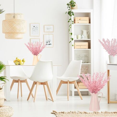 FEQO 36 Pcs White Eucalyptus Stems Artificial Eucalyptus Leaves Decor Eucalyptus Branches Fake Eucalyptus with Fake Leaves 15 inch Faux Eucalyptus Stem for Vase Wedding Bouquet Home in Kuwait