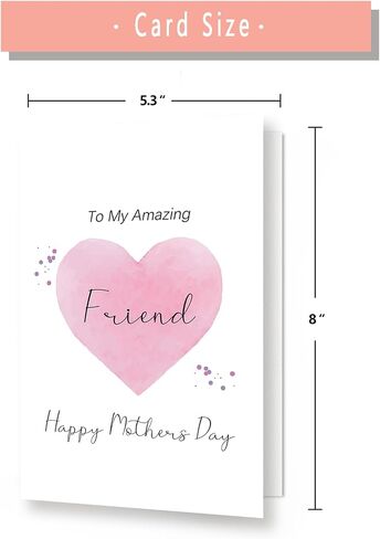 YiKaLus Happy Mothers Day Card for Bestie, Best Friends Mothers Day Gifts, To My Amazing Friend in Saudi Arabia
