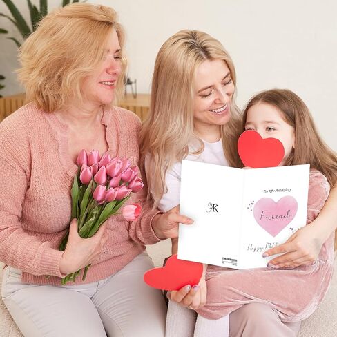 YiKaLus Happy Mothers Day Card for Bestie, Best Friends Mothers Day Gifts, To My Amazing Friend in Saudi Arabia