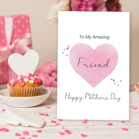 YiKaLus Happy Mothers Day Card for Bestie, Best Friends Mothers Day Gifts, To My Amazing Friend in Saudi Arabia
