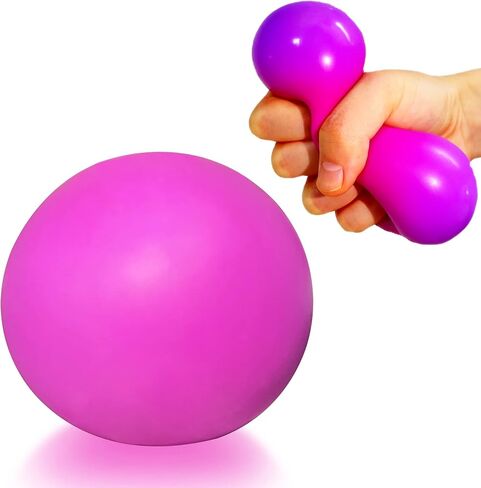 لعبة Squishy Dough Ball Toy (حزمة واحدة) كرات الإجهاد الممتدة للأطفال والبالغين ، ألعاب الضغط اللطيفة واللاعنة المتغيرة لليخونة ، كرة اسفنجي ، مثالية للقلق المراهقين ، مرض التوحد ، ADHD (الأرجواني) in Kuwait