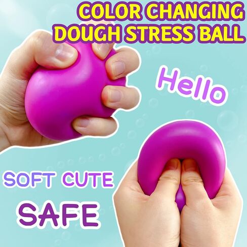لعبة Squishy Dough Ball Toy (حزمة واحدة) كرات الإجهاد الممتدة للأطفال والبالغين ، ألعاب الضغط اللطيفة واللاعنة المتغيرة لليخونة ، كرة اسفنجي ، مثالية للقلق المراهقين ، مرض التوحد ، ADHD (الأرجواني) in Kuwait