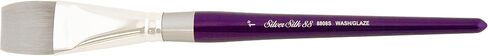 Silver Brush Limited 8808S-1 Silver Silk 88 Wash/Glaze Paintbrush for Acrylic, Watercolor, Gouache, Inks, & Dyes, Size 1 Inch, Short Handle in Saudi Arabia