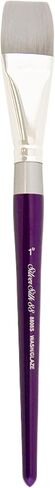 Silver Brush Limited 8808S-1 Silver Silk 88 Wash/Glaze Paintbrush for Acrylic, Watercolor, Gouache, Inks, & Dyes, Size 1 Inch, Short Handle in Saudi Arabia