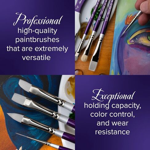 Silver Brush Limited 8808S-1 Silver Silk 88 Wash/Glaze Paintbrush for Acrylic, Watercolor, Gouache, Inks, & Dyes, Size 1 Inch, Short Handle in Saudi Arabia