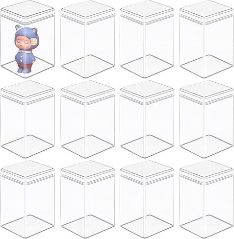 علبة عرض Clear Ennenes ، 6 مقصورات عرض ، معرض قائم بذاته قائم بذاته للمقاطعات القابلة للقفل لمجموعة Mini Figures (6 منقوشة) in Kuwait