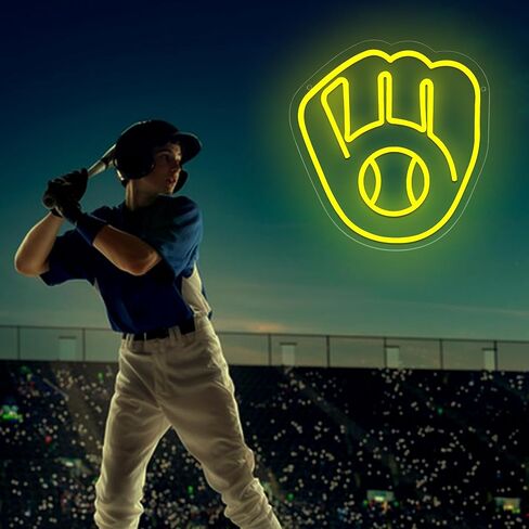 Baseball Neon Sign SOX Baseball Team Logo Chicago Neon Light Up Sign for Wall Baseball Led Sign for Bedroom Gifts for Baseball Fans Neon Sign for Man Cave 5V USB Powered Size 15.7 * 11.4inch(ZYLD141) in Kuwait
