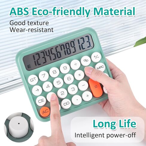 Basic Standard Calculator, Large 5-Inch LCD Display, 12 Digit, Big Button, Mechanical Switch Calculator for School Home Office Supplies and Desk Accessories, Automatic Sleep, Pink Calculator in Kuwait