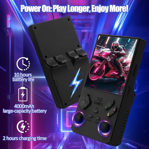 2025Newly Upgraded V40 MAX Retro Handheld Game Console with 256G Built-in 20000+ Classic Games, 4.0 Inch 4K HD IPS Screen Open Source Linux System, 4000mAh Battery, Portable Pocket Video Game Console in Kuwait