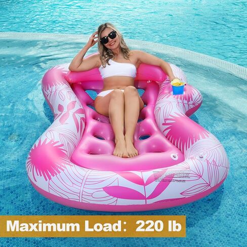 73 "x50" تطفو حمام سباحة كبير للبالغين مع حامل الكأس والوسادة القابلة للفصل ، وغطاء الشمس القابل للنفخ دباغة متسكبة لحفل البليار in Kuwait
