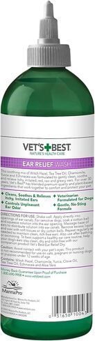 Vet's Best Dog Ear Cleaner Kit - Multi-Symptom Ear Relief - Wash & Dry Treatment - Alcohol-free in Kuwait